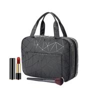 Hangable Toiletry Pouch, 4 Compartments Travel Organizer with Hook, Waterproof Portable Storage Bags for Shampoo, Conditioner and Cosmetics, 28.74 x 3.8 x 1.57 inches