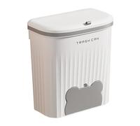 Hangable Trash Can - Small Kitchen Waste, Table Top Bin, Portable Garbage Basket With Lid for Home Bedroom Bathroom, Durable Hanging Dust Container, Compact Garbage Storage, Indoor Outdoor Trash