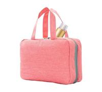 Hangable Travel Toiletry Bag, 4-in-1 Waterproof Cosmetic Organizer, Roll Up Makeup Brush Case, Foldable Pouch Holder, Portable for Bathroom, Shower, Vacation, Daily Use