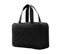 Hangable Travel Toiletry Bag, Makeup Brush Roll Up Case, 10,63 x 7,09 in 4 in 1 sacchetto cosmetico impermeabile, pieghevole Storage Design, Travel Toiletry Pouch for Bathroom, Shower, Nero , Se