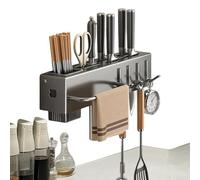 Hangage Utensili da cucina - Utensili da parete a parete a muro gancio di perforazione Organizzatore di stoccaggio con ganci da cucina Ferroviario Cucina casa APPARTAMENTO FARMANE ARGET