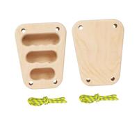 Hangboard da arrampicata Blocchi di presa in legno con doppia tasca Perno di caricamento Portatile a doppia profondità Presa for la forza delle dita Allenamento dell'avambraccio(3 Compartmens-2pcs)