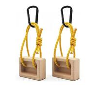 Hangboard da arrampicata Blocchi di presa in legno con doppia tasca Perno di caricamento Portatile a doppia profondità Presa for la forza delle dita Allenamento dell'avambraccio(2pcs)