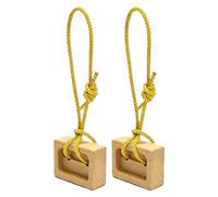 Hangboard portatile, per allenare le braccia con corda regolabile e moschettone, compatta, per casa, palestra, interni, porta, parete, esterno, boulder, W