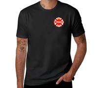 HANGCHANG Korean-Blacks-Funnys-T-Shirt-Chicago-Fire-Logo