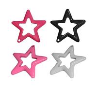 HANGELI Perline distanziali a forma di stella cava per la creazione di gioielli, orecchini, bracciali, collane, in acrilico, con foro