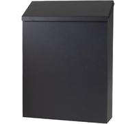 Hangende Brievenbussen - Cassetta postale da parete in stile vintage, stile europeo, da parete, per esterni, cassetta postale impermeabile, per lettere, colore: Nero