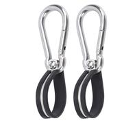Hanger Bracket Assembly 2 Pack, Airpower Line Clamp Stainless Steel Hanger Bracket Mounting Assembly Cushion Clamps for 3 In 1 Wrap Air Hose Lines Kit