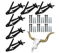 Hanger Europeo Di Cervo - Rack Per Display Decorativo | Set Di Ganci Per Tassidermy Antelope | 6 Pezzi Display Gancio A Parete Per Teste Di Trofei Di Alci Orso | Decorazioni Da Parete Rustic