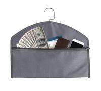 Hanger Hidden Pocket Travel Safe | 17.5x12.5 Inch Fireproof Waterproof Security Bag | Secret Zipper Pouch For Valuables Documents | Discreet Oxford Cloth Storage Organizer