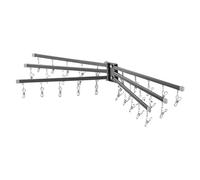 Hanger per calzini - Ratch di asciugatura del gancio | Rack di essiccazione in acciaio inossidabile | Clip per calzino antivento | Ganci antiruggine con clip multiple regolabili | Design ah