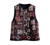 HangErFeng Donne Ricamo Seta Gilet Cinese Heritage Senza Maniche 652