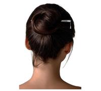 HangErFeng Forcina per capelli da donna in argento a forma piatta con motivo a loto per tutti i giorni con nappe