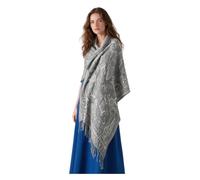 HangErFeng Scialle Floreale di Lana Grande Sciarpa Ricamata a Mano Wrap Fringe 1663