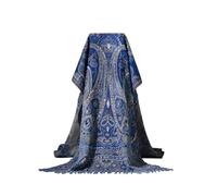 HangErFeng Sciarpa in lana cachemire con frange ricamate a mano 1661