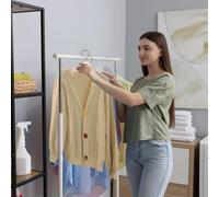 Hangers With Clip, Portable Folding Coat Hanger, Travel Clothes Drying Rack, Space Saving Hangers With Clips For Pants And Tops, For Dorm Room, Hotel, Laundry, Camping, RV, Business Trip, Airplane Use