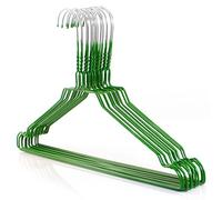 Hangerworld 20 Grucce Appendiabiti 40cm in Metallo Colorato Verde Salvaspazio per Casa e Lavanderia