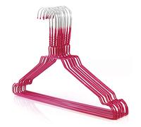 Hangerworld 20 Grucce Appendiabiti Rosa 40cm in Metallo Cromato Salvaspazio per Casa e Lavanderia