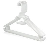 HANGERWORLD 20 grucce bianche in plastica multiuso, 40 cm, appendiabiti, appendiabiti antiscivolo per pantaloni.