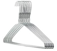 Hangerworld 20 Grucce per Lavanderia 40cm in Metallo Cromato Salvaspazio per Camicie Pantaloni e Maglioni