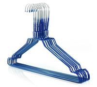 HANGERWORLD 25 Grucce Appendiabiti 40cm in Metallo Colorato Blu Salvaspazio per Casa e Lavanderia