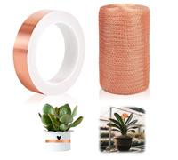 HANGGON Anti Lumache Set, Rete in Rame a Doppio Strato 12.7cmx 3m + Nastro Lamina Rame 20mm x 20M, per Controllare Lumache, Parassiti, Topi e Altri Parassiti e Proteggere Le Piante da Giardino