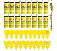 HANGGON Trappole per Mosche, 16X Rotolini Acchiappamosche + 20X Carta moschicida, Trappola per Mosche della Frutta, Insetti Interni ed Esterni, per Esterno,Interno,Giardino,Cucina