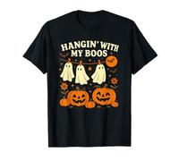 Hangin' With My Boos Carino Halloween Fantasma Zucche Maglietta