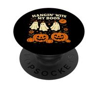 Hangin' With My Boos Carino Halloween Fantasma Zucche PopSockets PopGrip Adesivo