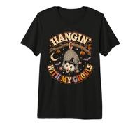 Hangin with My Ghouls Opossum Halloween Maglietta Premium