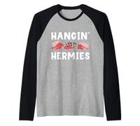Hangin' with My Hermies Hermit Crab Lover Crostaceo Maglia con Maniche Raglan