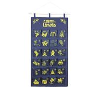Hanging Advvent Calendar With Pockets, Hangable Fabric Calendar With Pockets, 24-Day Christmas Storage Bag For Classroom Kindergarten Bedroom Nursery Living Room Candy Chocolate