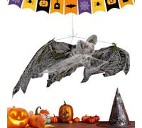 Hanging Bat - Foam & Cloth, 27.56x15.75in Halloween Bats Decor Spooky Design | Versatile Indoor & Outdoor Decoration, Haunted House Accent For Yard, Porch, Garden, Party, Balcony Embellishments