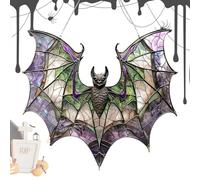 Hanging Bat - hall0ween Window Decor | hall0ween Bat Catcher Decoration | Spooky Window Hanging | Haunted Bat Prop for Glass | Creepy Seasonal Ornament for Patio, Yard, Wall, Bedroom, Window