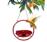 Hanging Bird Bath for Outside, 18.1x9.8 Inch Weather-Resistant Decorative Bird Feeder and Bath, Metal Chain Spa Finch, Bluebirds, and Crows, Hanging Basin for Garden, Patio Tree