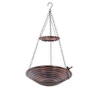 Hanging Bird Bath - Iron Double Tray Outdoor Hummingbird Water Feeder