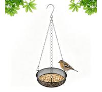 Hanging Bird Feeder - Iron Wire Mesh, 30 cm, catena, Circular Tray, for | Durevole Iron Costruzione, Circular Wire Mesh Design, Seed Dispenser, Easy Hanging, For Backyard, Patio, Deck, Balcony, Wild