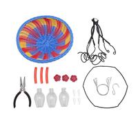 Hanging Bird Feeder with 3 Bottles | Rattan Basket Water & Feeding Station for Hummingbirds/Garden/Balcony | Weather - Robust, Easy to Maintain