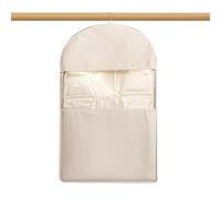 Hanging Compression Garment Bag | Velvet Fabric, 35.5in-51.2in Sizes | Self-Zipper Dustproof Down Jacket Storage | Space Saving Wardrobe Clothes Protector