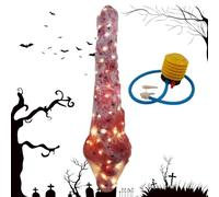 Hanging Corpse Prop - Large 58.5 Inch Dead Body Bag, Horror Haunted Decoration | Creepy Realistic Display for Outdoor Porch, Indoor House Party Fright Setup