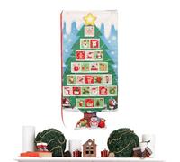 Hanging Fabric Countdown Calendar - 24 Pocket Storage Bag, Reusable Holiday Organizer, Display decorativo | Festive Christmas Activity for Family Home School Bedroom Party Winter Gathering