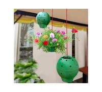 Hanging Flower Pot with Rope And Stand - Creative Gift Choice - Breathable And Stylish - Ideal for Succulents, Orchids, And Herbs - Green