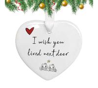 Hanging Heart Ornament - regalo in ceramica, Message Decor pezzo | Decorazione significativa fascino, festa 'amicizia per zaino, borsa della scuola, tavolo memory, token