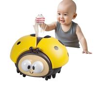 Hanging Ladybug Ball Toy,ladybug Blowing Ball Toys,Cute Animal Puzzle Toy , Interactive Safe Ladybugs Kit with 2 Balls,Educational Ladybugs Sensory Toys Set USB Rechargeable,fors Boys & Girls-B