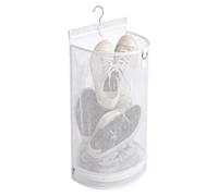 Hanging Mesh Laundry Basket - Foldable Breathable Quick Drying | Space Saving Semi Circular Storage Bag | For Dormitory RV Bathroom