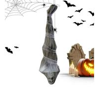 Hanging Mummy, Spooky Creepy Halloween, decorazione per interni esterni, 70,87 x 16,93 Inches Realistic Hanging Display for Ceiling, Lawn, Yard, Garden, Party, Haunted House, Graveyard, and Holiday