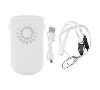 Hanging Neck Fan Portable 3 Speed Rechargeable Mini Necklace Fan Cool Breeze Hands for Outdoor Activities (White)