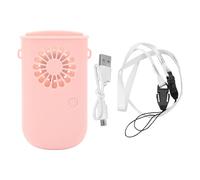 Hanging Neck Fan Portable 3 Speed Rechargeable Mini Necklace Fan Cool Breeze Hands for Outdoor Activities (Pink)