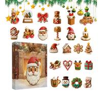 Hanging Ornament Set - 2025 Christmas Ornament Advent, 2D Acrylic Holiday Decoration, 24 Days Advent Countdown Calendar Ornaments For Home Decorators Festival Planners Front Door Office Living Room