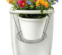 Hanging Plant Chains Adjustable - Pot Riser Extension Holder, Heavy Duty Metal Hanger, Outside Patio Balcony Organizer, Garden Greenhouse Basket Brackets, 4 Hook Support | For Gardeners
